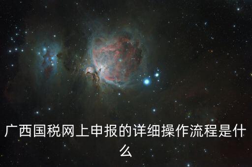 廣西國稅地稅如何網(wǎng)上申報系統(tǒng)，國稅網(wǎng)上怎么申報
