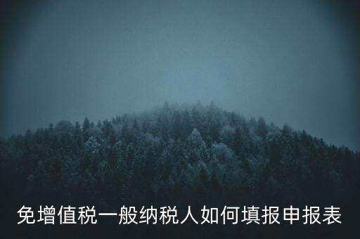 免稅如何填寫申報表，免稅企業(yè)如何填報增值稅納稅申報表