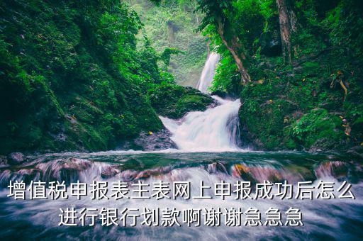 增值稅申報后如何扣款，增值稅申報表主表網(wǎng)上申報成功后怎么進(jìn)行銀行劃款啊謝謝急急急