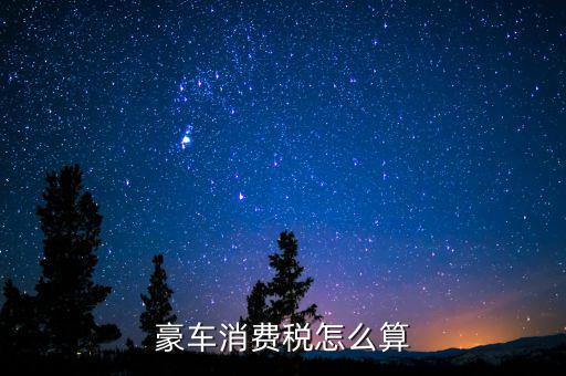 豪華車消費稅如何計算，豪車消費稅怎么算