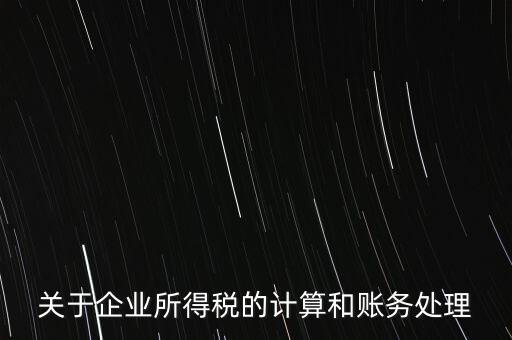 如何處理 政府 與企業(yè)所得稅，企業(yè)所得稅怎么做賬務(wù)處理