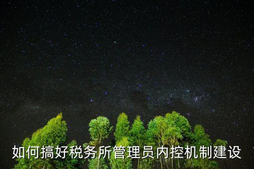 稅務系統(tǒng)如何做好內(nèi)控機制建設，如何搞好稅務所管理員內(nèi)控機制建設