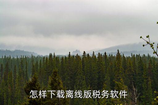 自然人稅收如何下載安裝，怎樣下載離線版稅務(wù)軟件
