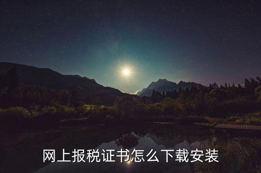 如何下載電子稅務(wù)印章，網(wǎng)上報(bào)稅證書(shū)怎么下載安裝