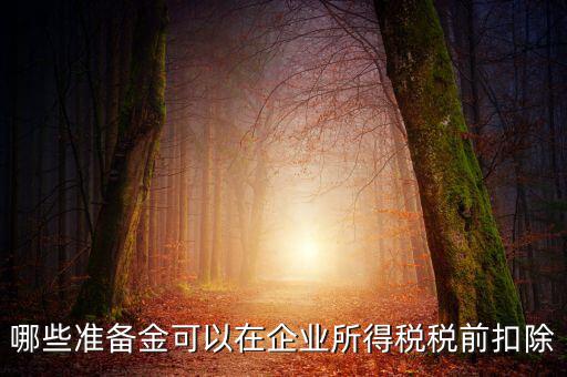 金融企業(yè)貸款損失準(zhǔn)備金如何稅前扣除，哪些準(zhǔn)備金可以在企業(yè)所得稅稅前扣除