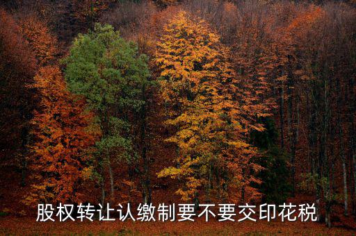 認(rèn)繳制股權(quán)轉(zhuǎn)讓如何繳納印花稅，股權(quán)轉(zhuǎn)讓怎么繳納印花稅