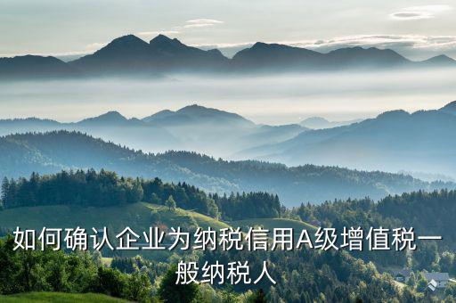 納稅信用等級(jí)a級(jí)以下如何查詢，如何確認(rèn)企業(yè)為納稅信用A級(jí)增值稅一般納稅人