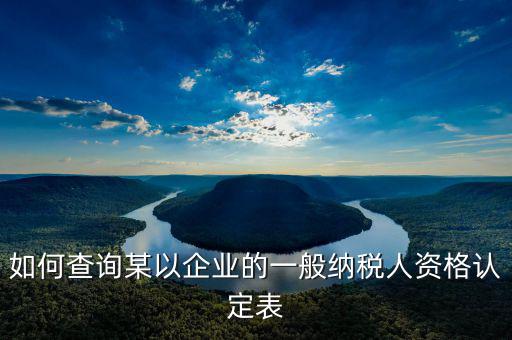 如何查詢一般納稅人資質(zhì)，一般納稅人認(rèn)定資質(zhì)在哪里可以看到