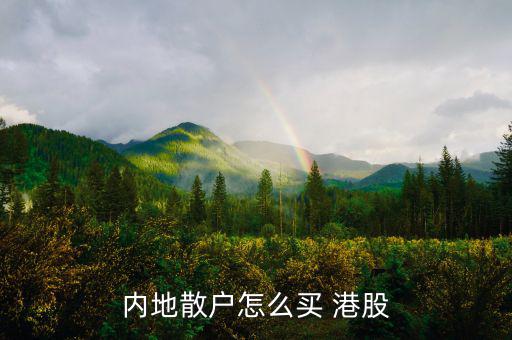 內地散戶怎么買 港股