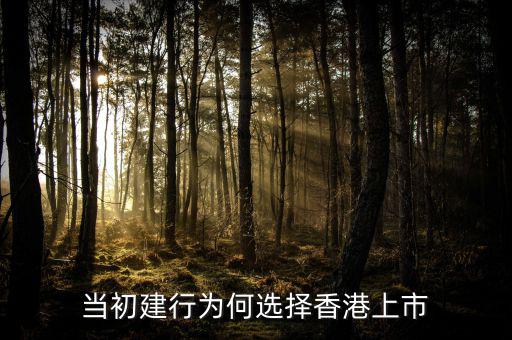 中國能建為什么在香港上一，當初建行為何選擇香港上市