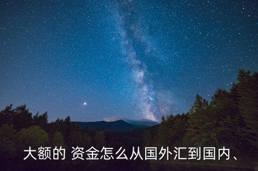  大額的 資金怎么從國外匯到國內(nèi)、
