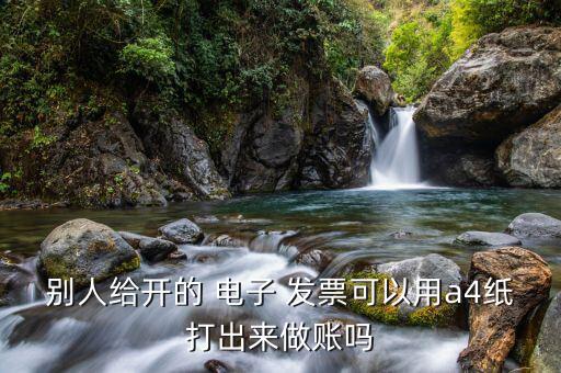 別人給開(kāi)的 電子 發(fā)票可以用a4紙打出來(lái)做賬嗎