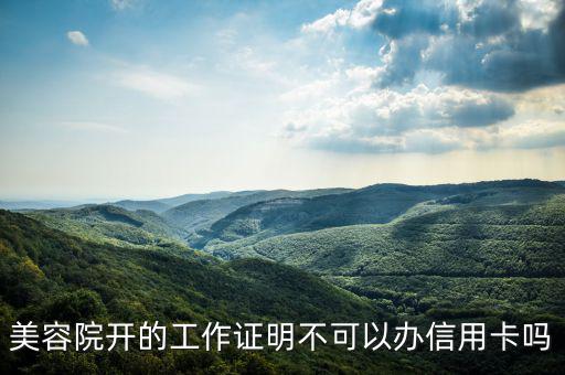 美容院為什么不能辦信用卡，為什么美容行業(yè)辦不了信用卡