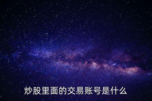 股票交易賬戶是什么，股票里面的交易賬戶是什么