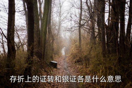 贖證轉(zhuǎn)按什么意思，存折上的證轉(zhuǎn)和銀證各是什么意思