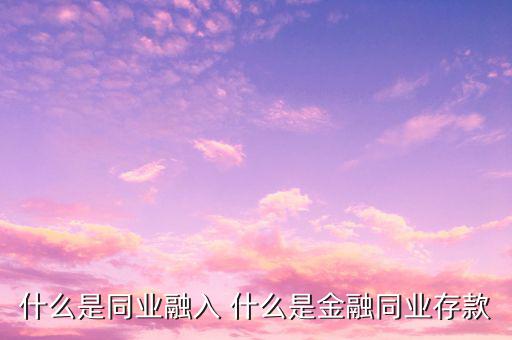 什么行業(yè)屬于同業(yè)賬戶，什么是銀行同業(yè)業(yè)務(wù)