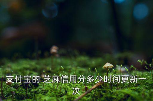 芝麻信用分什么時候更新，支付寶的 芝麻信用分多少時間更新一次