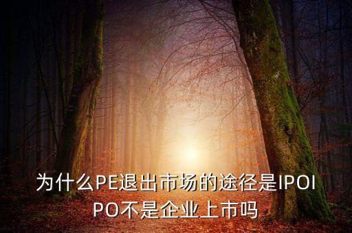 pe為什么要退出，為什么PE退出市場的途徑是IPOIPO不是企業(yè)上市嗎