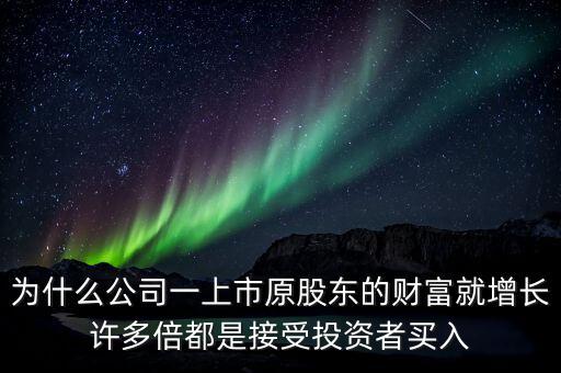 財(cái)富公司為什么這么多，為什么公司一上市原股東的財(cái)富就增長許多倍都是接受投資者買入