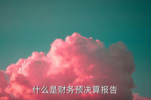 什么是財(cái)務(wù)決算報(bào)告，什么是財(cái)務(wù)預(yù)決算報(bào)告