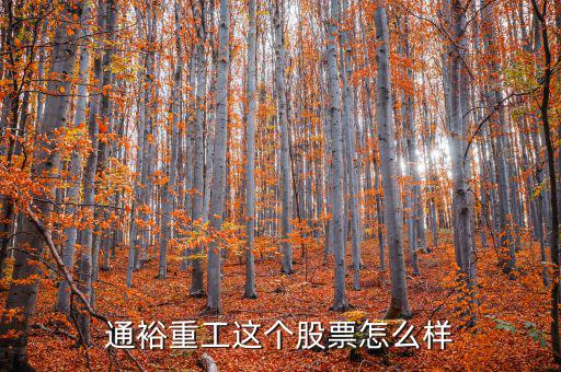 通裕重工是什么板塊，通裕重工這個(gè)股票怎么樣