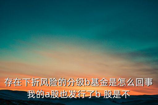 存在下折風(fēng)險(xiǎn)的分級b基金是怎么回事我的a股也發(fā)行了b 股是不