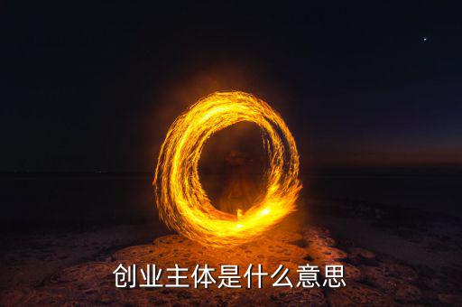 什么是經(jīng)營主體，創(chuàng)業(yè)主體是什么意思