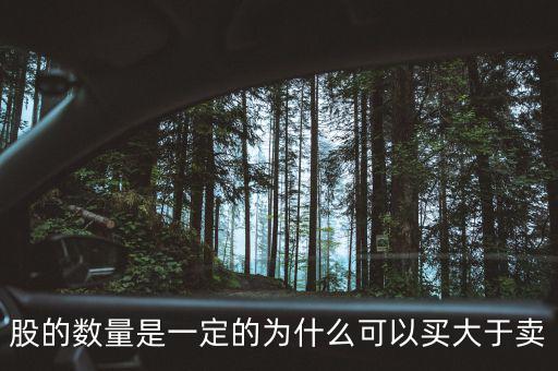 為什么可以買(mǎi)超過(guò)100萬(wàn)股，股的數(shù)量是一定的為什么可以買(mǎi)大于賣(mài)