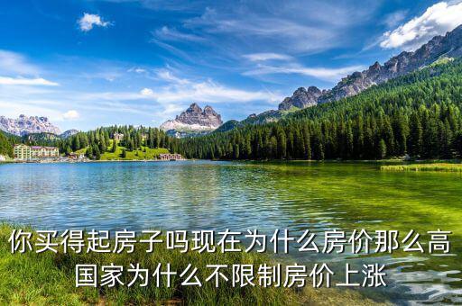 國家為什么不控制房價，為什么房子的價格就控制不下來呢
