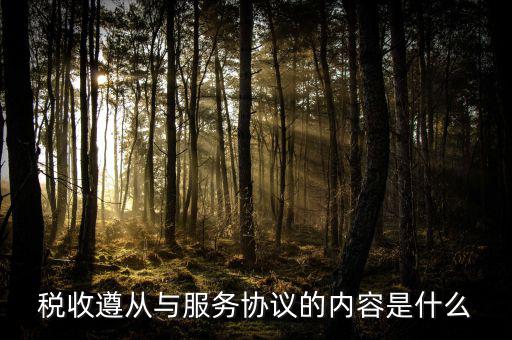 什么是稅收遵從，稅收遵從與服務(wù)協(xié)議的內(nèi)容是什么