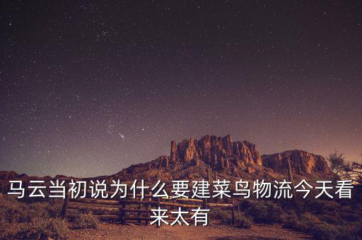 馬云為什么要做物流，馬云為何不搞物流