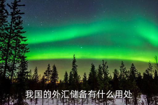 國家外匯儲備是干什么用的，國家外匯儲備的用途有哪些