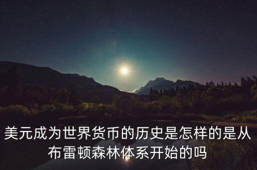 美元什么時(shí)候成為國際貨幣，美元是如何成為世界貨幣的