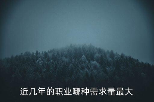 2016什么需求最大，目前什么職業(yè)需求量最大