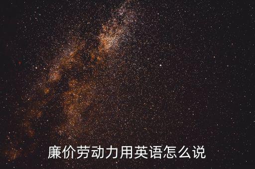 廉價(jià)勞動(dòng)力是什么意思，post horse是什么意思
