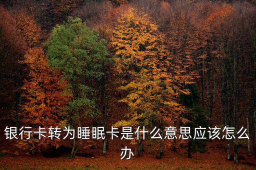 銀行卡睡眠什么意思，銀行卡轉(zhuǎn)為睡眠卡是什么意思應(yīng)該怎么辦