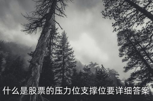 股票什么是支撐位，什么是股票的壓力位支撐位要詳細答案