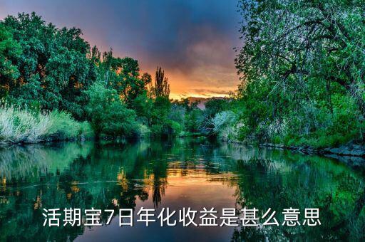 活期寶七日年化是什么意思，活期寶7日年化收益是甚么意思