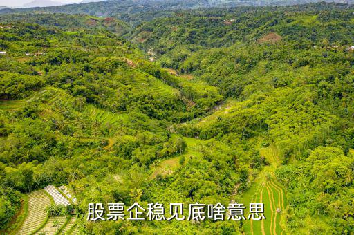 股票企穩(wěn)見(jiàn)底啥意思