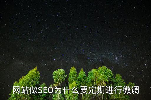 為什么要預(yù)調(diào)微調(diào)，網(wǎng)站做SEO為什么要定期進(jìn)行微調(diào)