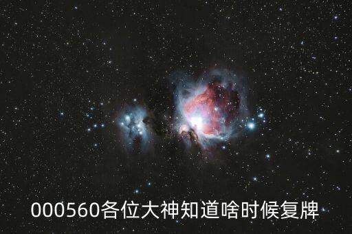 佳訊飛鴻什么時候復牌，000560各位大神知道啥時候復牌