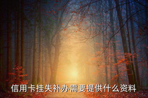 信用卡掛失需要什么，銀行信用卡掛失要帶哪些東西啊