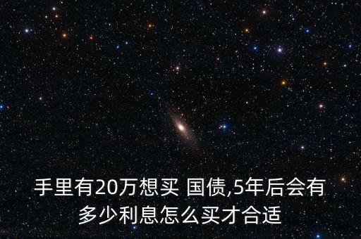 手里有20萬想買 國債,5年后會(huì)有多少利息怎么買才合適