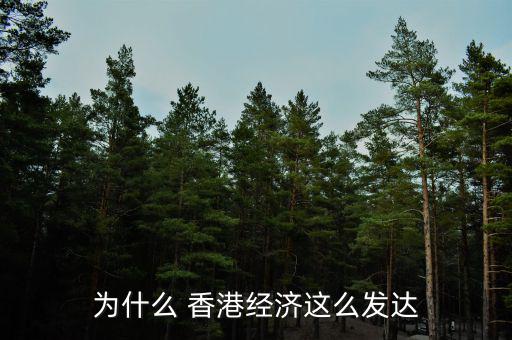 為什么 香港經濟這么發(fā)達