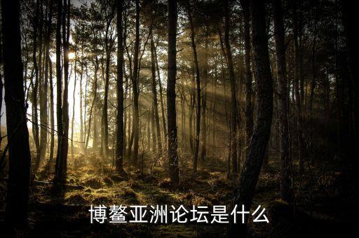 博鰲亞洲論壇是干什么的，博鰲亞洲論壇是什么