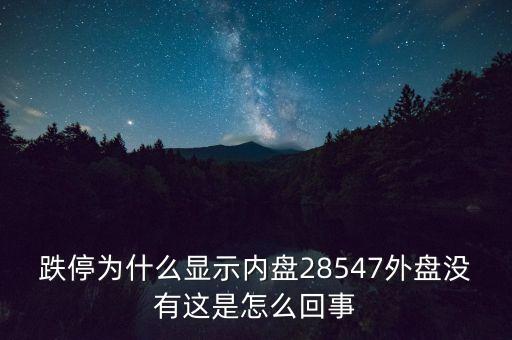 一字跌停內(nèi)盤為什么不是零，股票內(nèi)盤0是不是一天都是跌停