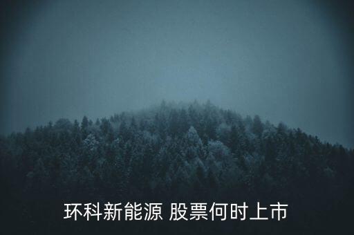 新能源股票什么時(shí)候上市呢，環(huán)科新能源 股票何時(shí)上市