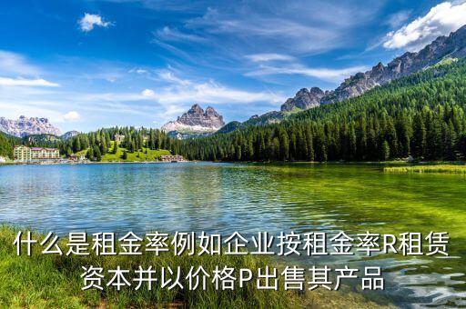 什么是租息率，什么是租金率例如企業(yè)按租金率R租賃資本并以價格P出售其產(chǎn)品