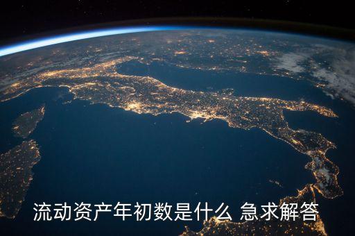 流動資產(chǎn)的年初數(shù)是什么意思，流動資產(chǎn)年初數(shù)是什么 急求解答