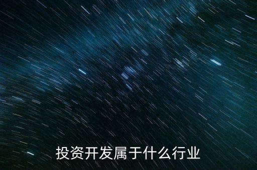 資本投資屬于什么行業(yè)，投資開(kāi)發(fā)屬于什么行業(yè)